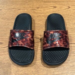 Nike Leopard Print Slides